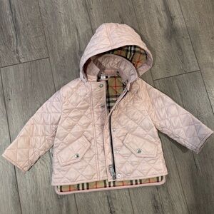 Burberry Light Pink Quilted Kids light Puffer Jacket